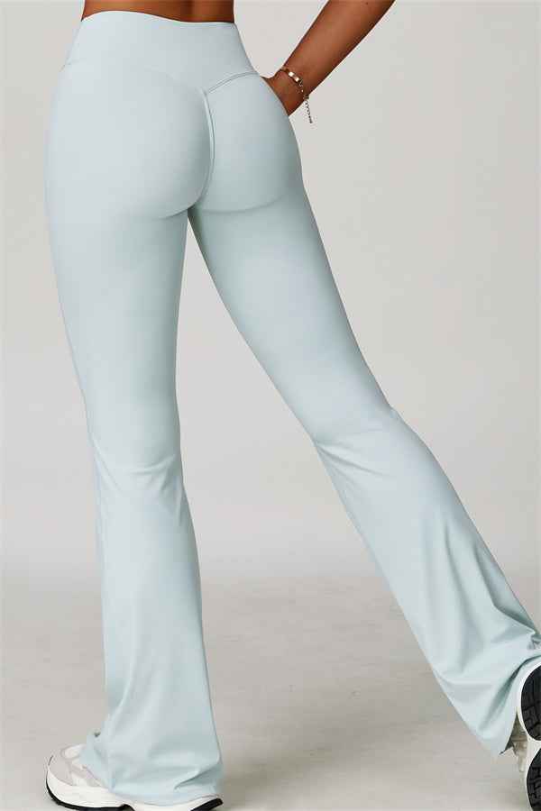 The Lavish Cut-out Crop Top Flared Leggings 2-Piece Set
