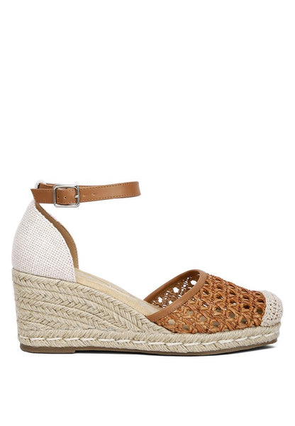 Mason Pin Buckle Wedge Heel Espradilles - Pikemla