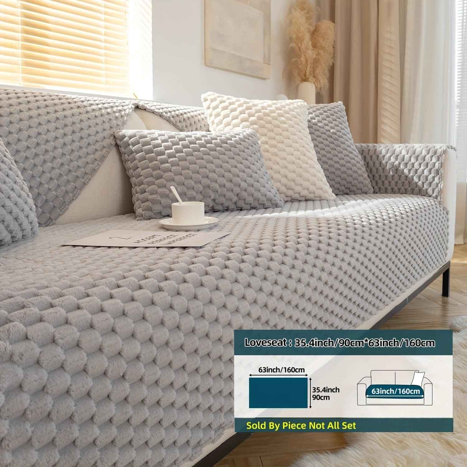 Plush Nordic Sofa Slipcover