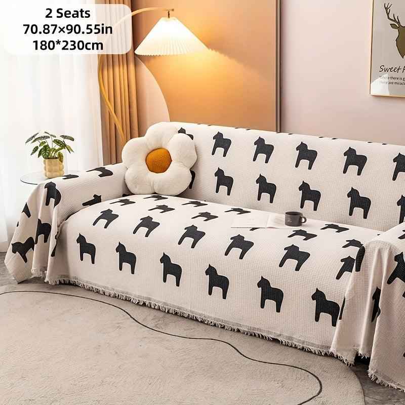 Vintage Slipcovers Couch | Plush Sofa Throw Cover for All Seasons