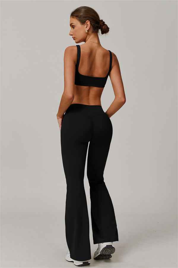 The Halo Sports Bra Flared Leggings 2-Piece Set