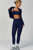 The Burst Jacket Sports Bra Leggings 3-Piece Set