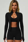 The Seraphine Jacket Sports Bra Shorts 3-Piece Set
