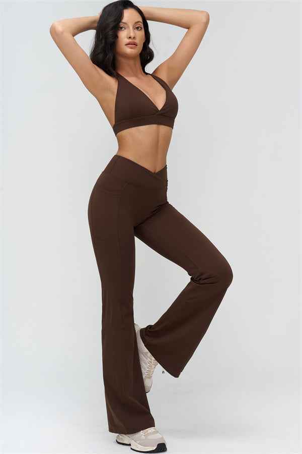 The BoldFit Sports Bra Flared Leggings 2-Piece Set