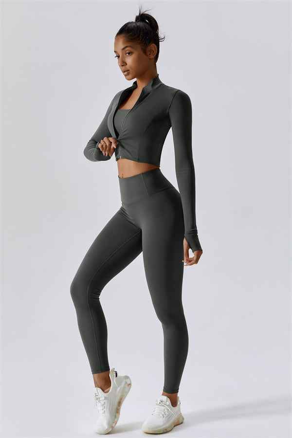 The Eloise Jacket Sports Bra Leggings 3-Piece Set