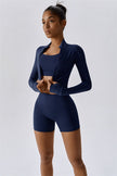 The Eloise Jacket Sports Bra Shorts 3-Piece Set