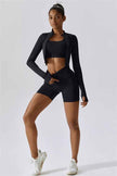 The Eloise Jacket Sports Bra Shorts 3-Piece Set