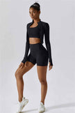 The Eloise Jacket Sports Bra Shorts 3-Piece Set