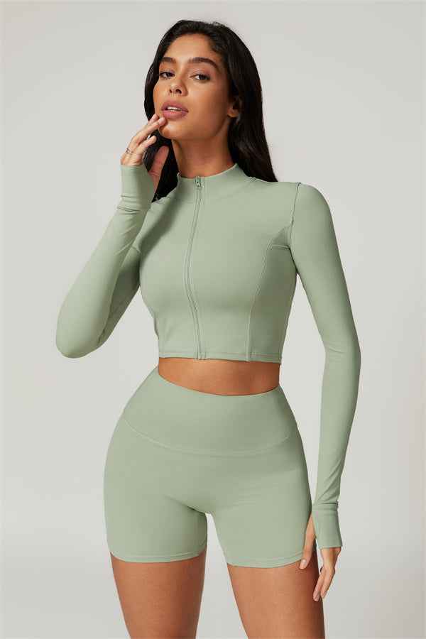 The Eloise Jacket Sports Bra Shorts 3-Piece Set