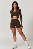 The Eloise Jacket Sports Bra Shorts 3-Piece Set