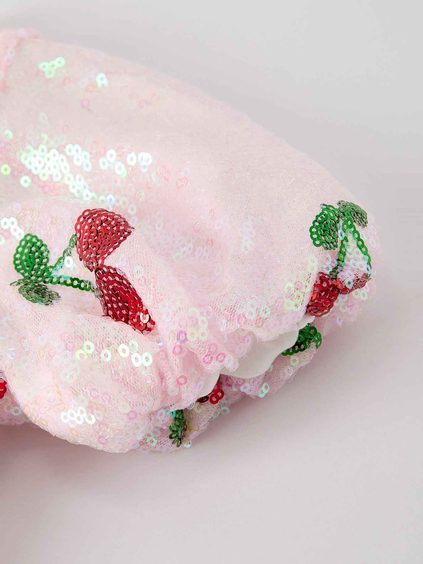 Sweet Cherry Sequins Cute Dress
