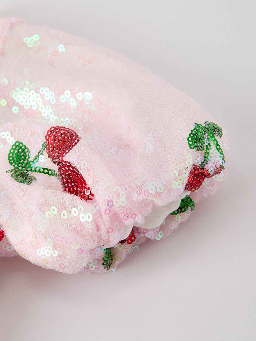 Sweet Cherry Sequins Cute Dress