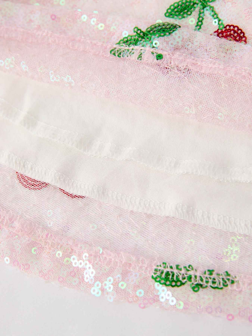 Sweet Cherry Sequins Cute Dress