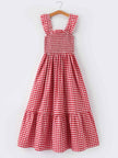 Mommy & Me Adult Dress – Red Plaid Sleeveless Outfit for Party