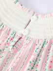 Pink Spring Floral Smocked Girl Dress