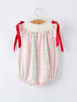 Pink Spring Floral Smocked Baby Girl Romper