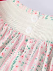 Pink Spring Floral Smocked Baby Girl Romper