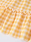 Fish Embroidery Smocking Plaid Girls' Dress