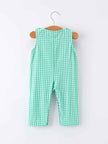 Pickle Ball Embroidered Smocked Green Baby Boys Romper
