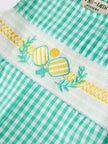 Pickle Ball Embroidered Smocked Green Baby Boys Romper