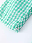 Pickle Ball Embroidered Smocked Green Baby Boys Romper