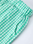 Pickle Ball Spring Gingham Embroidered Smocked Green Boys Shorts Set