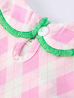 Spring Golf Embroidered Baby Girls Smocked Bow Bloomer Set