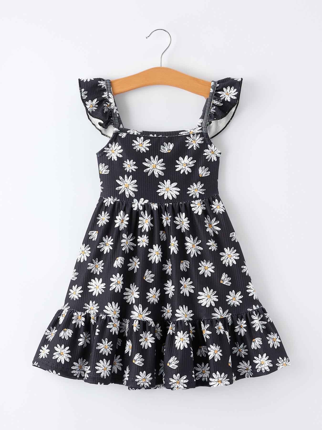 Girls Daisy and Mustard Yellow Dress 2-piece Set