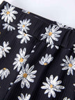 Girls' Spring Daisy Set Ruched Tie Sleeve
