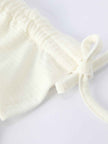 Girls' Spring Daisy Set Ruched Tie Sleeve