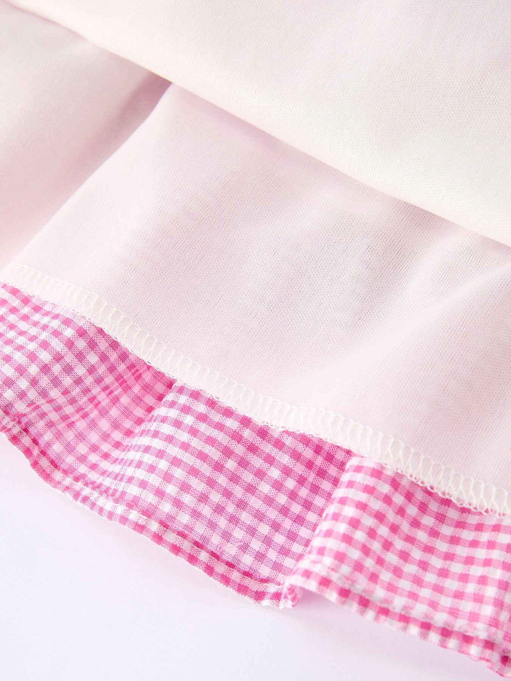 Colorblock Gingham Girls Ruffle Dress