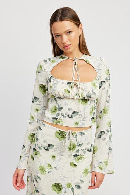 Garden Party Long Sleeve Top - Pikemla