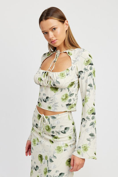 Garden Party Long Sleeve Top - Pikemla