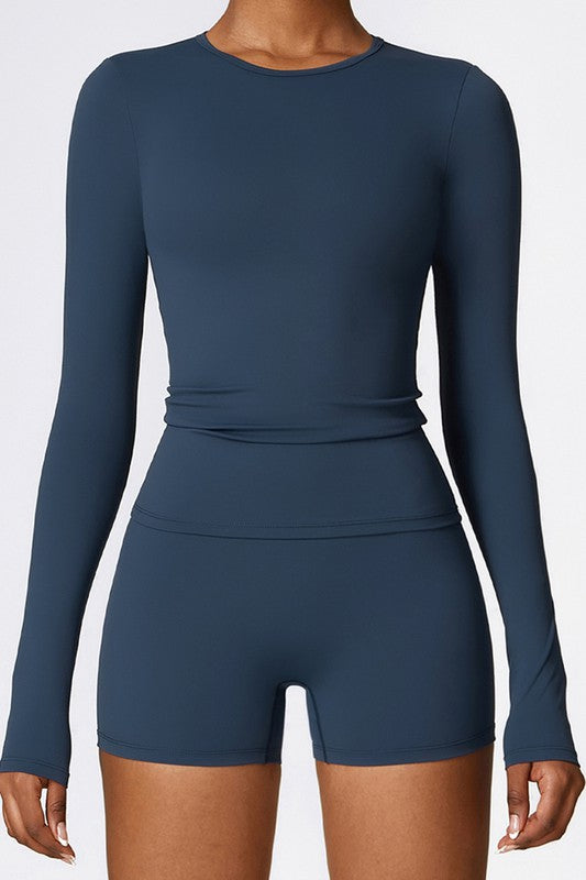 Yoga running sports long sleeve tops