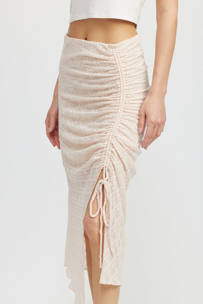 Rena Ruched Drawstring Skirt - Pikemla