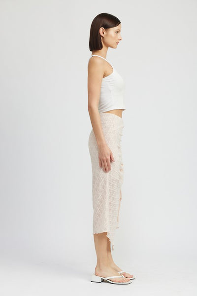 Rena Ruched Drawstring Skirt - Pikemla