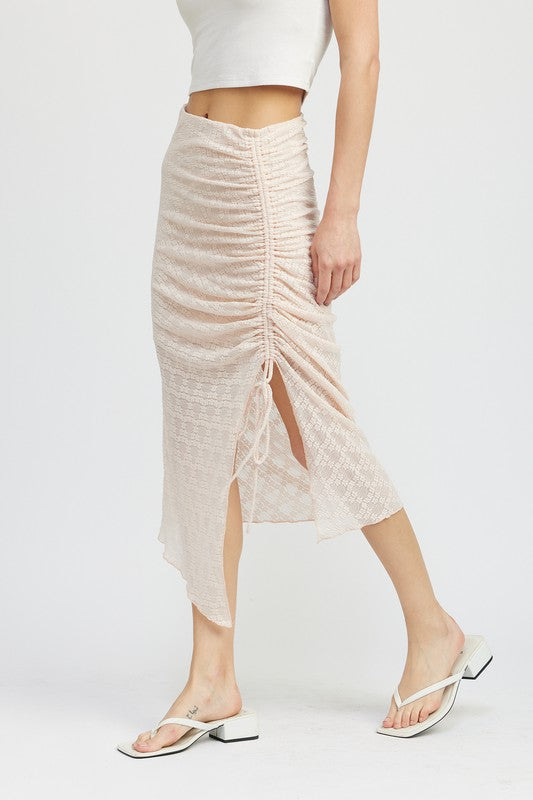 Rena Ruched Drawstring Skirt - Pikemla