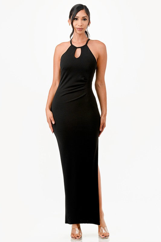 Keyhole Maxi Evening Gown - Pikemla