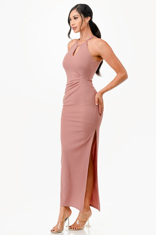 Keyhole Maxi Evening Gown - Pikemla