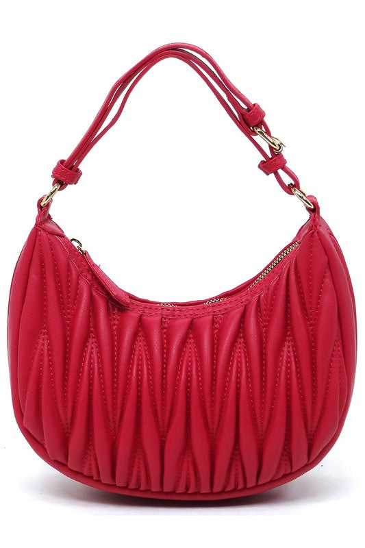 Chevron Quilted Shoulder Bag Hobo - Pikemla