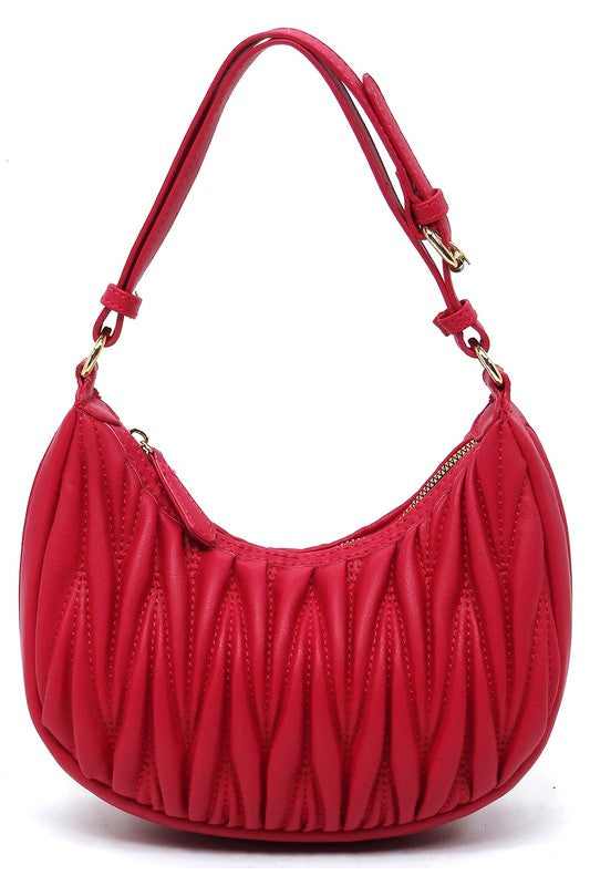 Chevron Quilted Shoulder Bag Hobo - Pikemla