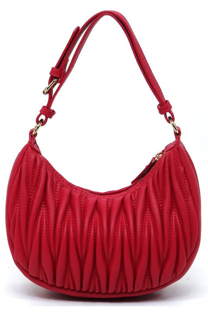 Chevron Quilted Shoulder Bag Hobo - Pikemla