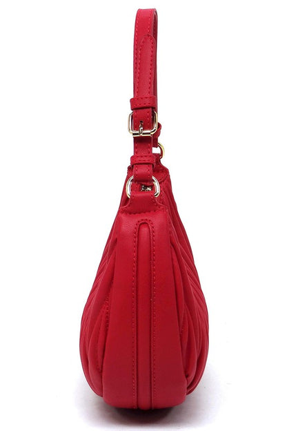 Chevron Quilted Shoulder Bag Hobo - Pikemla