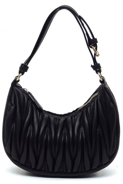 Chevron Quilted Shoulder Bag Hobo - Pikemla