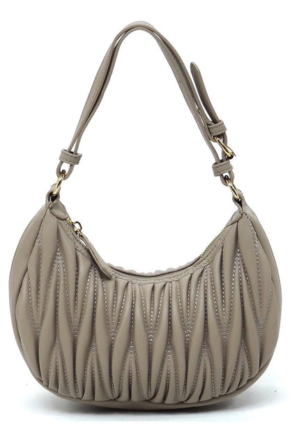 Chevron Quilted Shoulder Bag Hobo - Pikemla