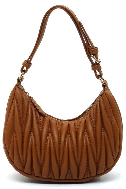 Chevron Quilted Shoulder Bag Hobo - Pikemla