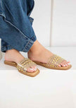 GIA SUMMER SANDALS WITH STUDS - FLATS