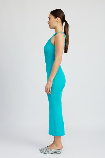 OPEN BACK MAXI KNIT DRESS - Pikemla