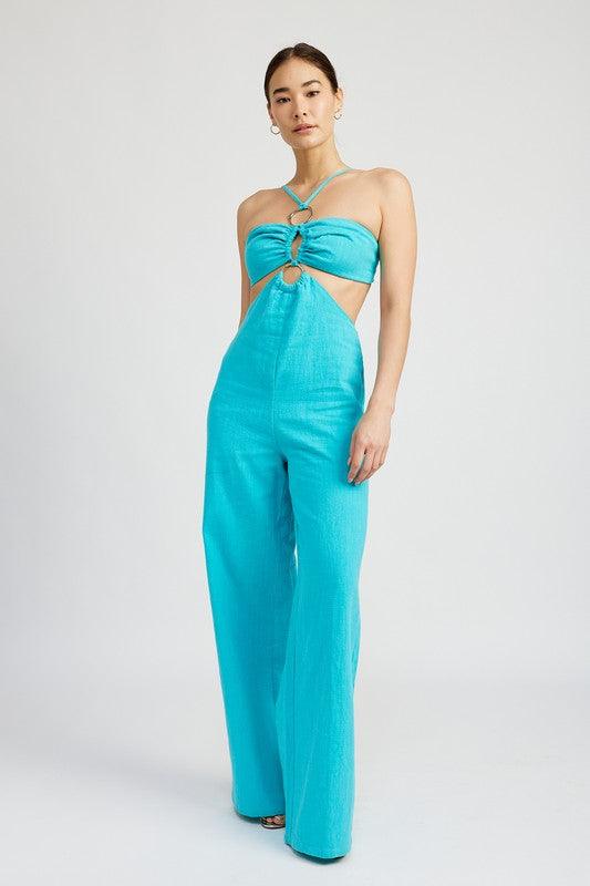 DOUBLE O RING CUT OUT JUMPSUIT - Pikemla