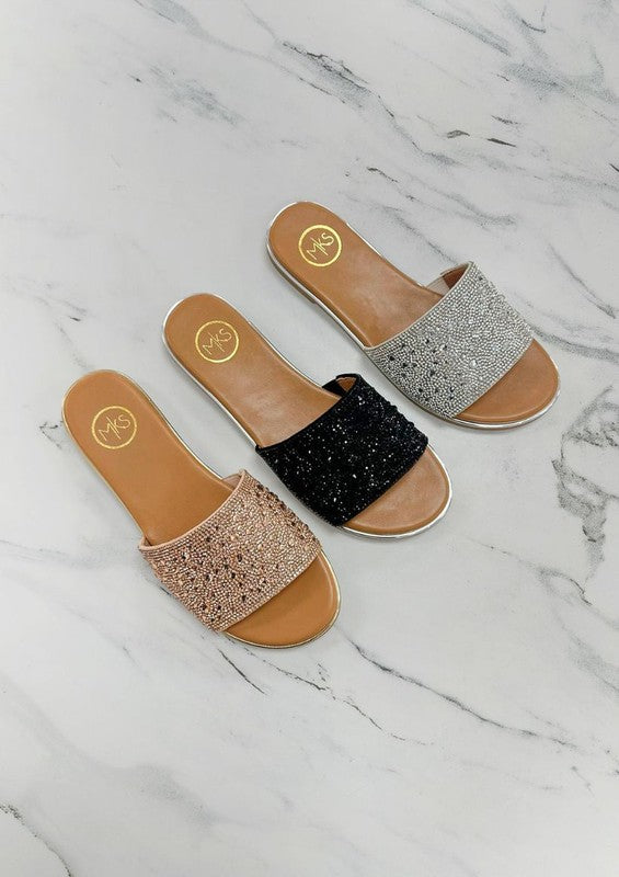 Carly Rhinestone Sandals - Pikemla